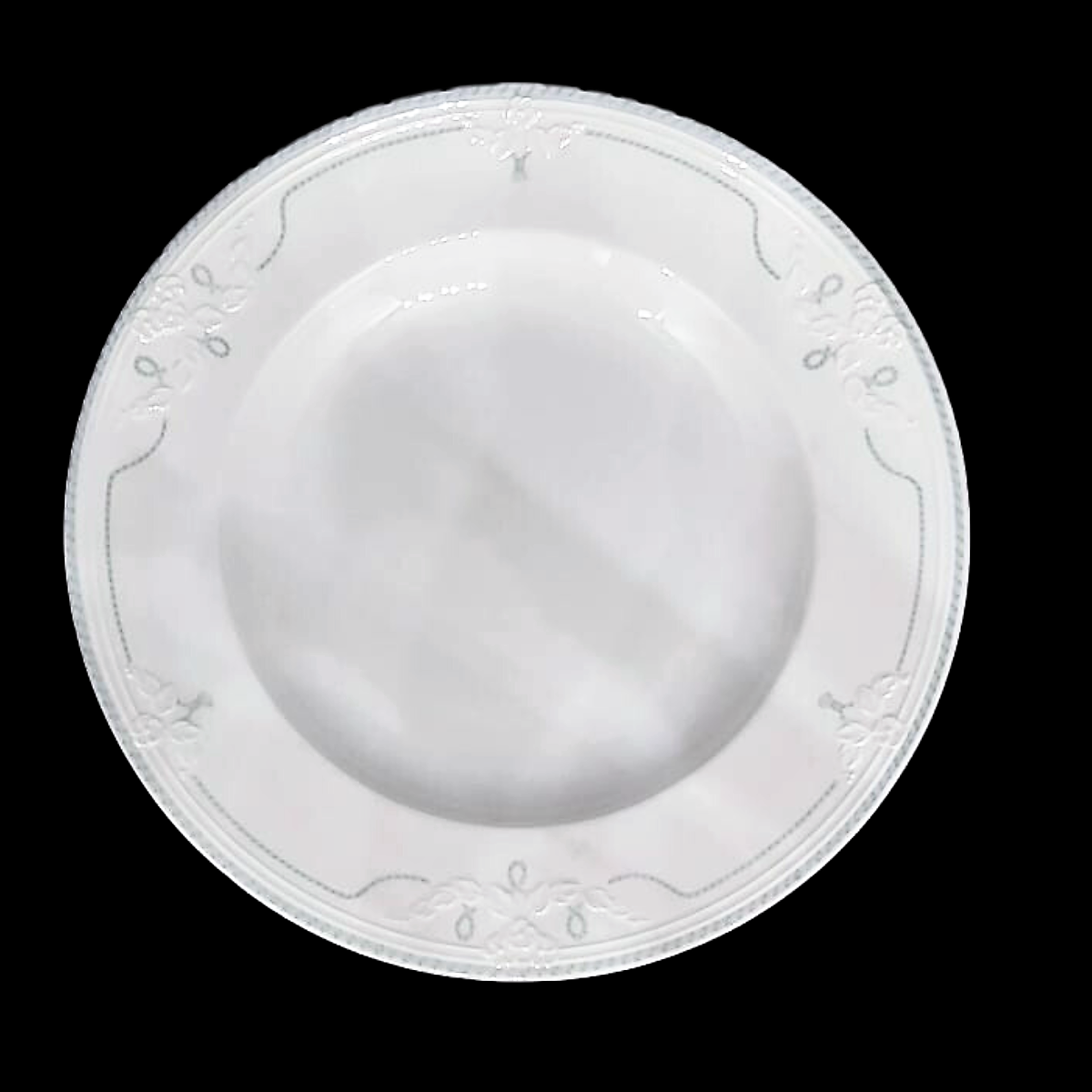 Chic Antique Suppenteller Provence – Porzellan, 21 Cm, Weiß Mit Blumenmuster, Spülmaschinengeeignet